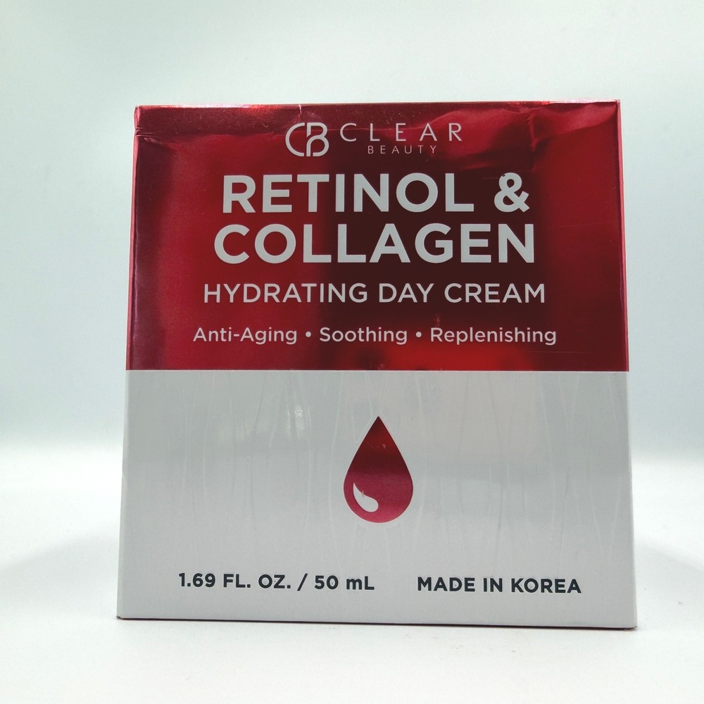 Clear Beauty Retinol & Collagen Day Cream 1.69oz Anti-Aging Hydrating **NEW**